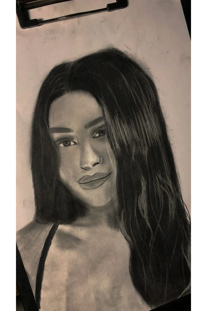 Graphite portrait study by Vanessa.