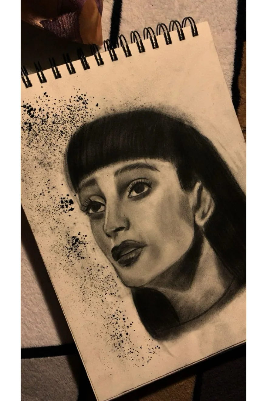 Portrait study with tonal graphite detail by Vanessa.